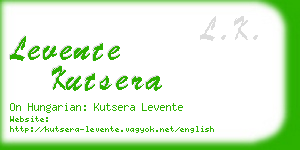 levente kutsera business card